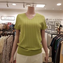 BCBG [올앤선드리] 브이넥 여름니트* 이지 리브 V넥 P/O_A1M5K342