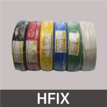 HFIX 전선 1.5SQ 2.5SQ 4SQ 저독선 난연가교 폴리올레핀 절연전선, [02] 적색, [02] 2.5SQ