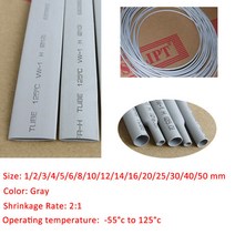 회색 열 수축 튜브 슬리브 랩 와이어 절연 슬리브 1/2/3/5 미터 2:1 1mm-50mm, 03 1Meter _ 08 20mm