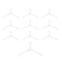 메이네티 플라스틱 여성용 재킷 옷걸이 LJ38, 화이트, 40개입