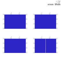 오션웨일 접이식 야외 천막 3x3 C세트 (심플바람막이 4면) 주차 행사용 포장마차 캐노피 천막, (C세트)블루