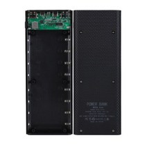 18W 보조베터리 케이스 8pcs 18650 빠른 충전 상빠른 이동식 배터리 아이폰 호환 샤오미 화웨이, Black