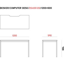 카이젠스 데스커 ﻿DSAD612D 컴퓨터 책상(COMPUTER DESK) 1200*600 맞춤제작 가죽매트 DSK(C)-17, 파스텔핑크