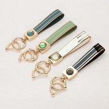 튜모 현대 더뉴 팰리세이드 쏘나타 싼타페 아이오닉5 투싼 아반떼 그랜저 i30 벨로스터 코나 넥쏘 싼타페 엑센트 포터 스타리아 TPU 골드라인 스마트키케이스 키링, TPU 골드라인 키홀더, 아이보리