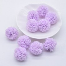 추위에서 지켜주는 50 개/몫 20 미리메터 다채로운 탄성 메쉬 꽃 볼 스카프 신발 모자 모피 DIY 헤어 클립, 06 Purple
