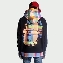 보더마인드 Y2K PLAID 후드 보드복 상의