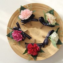 시그니쳐 실크플라워 카네이션코사지 [5color], 딥핑크