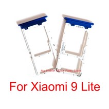 10 PCS 샤오 미 9 lite에 대 한 새로운 Sim 카드 트레이 홀더 리더 어댑터 mi Lite 교체 예비 부품에 슬롯, [03] Blue, 한개옵션1