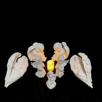 빈티지 인테리어소품 아기천사 천사 미니 석고상 인형 앤틱 엔틱 소품 오브제 석고 인형 조각상, 기도하는소년