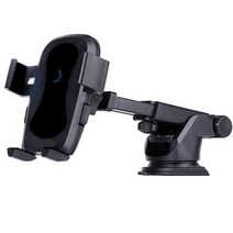 아이디오 차량용 반자동 흡착형 거치대 핸드폰 반자동 네비게이션 안전 운전 용품 대쉬보드 앞유리 홀더 모바일 스마트폰 360도 회전 전차종 모든기종 호환 다기능 CAR 실내 간편, 검정색