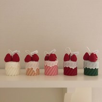 F5NATURE 딸기캔들 오브제캔들 생일선물 디자인 필라왁스 겨울 인테리어소품 결혼식 답례품, 코랄베리, M, 07.화이트머스크