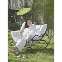 흔들의자 안락의자 레저 소파 발코니 소파 의자 홈 거실 야외 흔들 의자, (모카커피)롤링 흔들의자