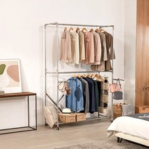 까사마루 접이식 스타일 3단 행거 1+1세트, 실버