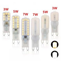 10 pcs led 전구 3w 5w 7w g9 조명 디 밍이 가능한 ac 110v220v 램프 smd2835 스포트라이트 샹들리에 조명 20w 30w 할로겐 램프 교체, 차가운 흰색, 7w 220v 디밍 가능, 젖을 섞은