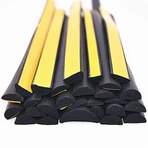 2M 자체 접착 스폰지 씰 스트립 EPDM 고무 검정색 폼 충돌 방지 가스켓 캐비닛 도어 방수 방진 방음, 10x12mm, 1개