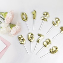 골드 숫자초 이벤트기념일 생일케이크 파티, 6, 숫자6 1300원