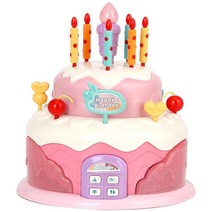 여아 생일축하놀이용 멜로디 케이크 장난감 오감자극 육아템 돌아기