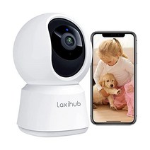 166885 럭시 허브(Laxihub) 실내 방범 카메라 Wi-Fi 홈 카메라 자동 추적 초광각 풀 HD 1080P 팬 틸트 얼굴 동체 음성 모션 검출