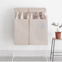 행거 가리개 부직포 옷커버 3종 덮개 가림막 다이소 어깨 커버 롱코트 비닐 천 드레스룸, 인디핑크, 행거커버 롱