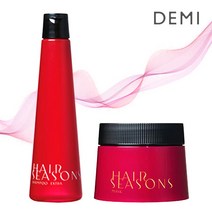 DEMI 헤어 시즌즈 엑스트라 샴푸 + 마스크 세트 250ml, 스무스 세트