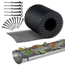 잎에서 거터 가드 메쉬 거터 보호 장치 15cm x 6m 막힘 방지 거터 스크린 가지에서 보호하기 위해 쉽게 설치, 없음