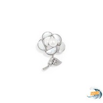 달빛 백패모 브로치 진주 장미