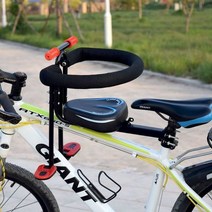 유아 안장 전면 장착 어린이 mtb 자전거 좌석 안전 안장 발 페달 받침 포함 로드 바이크 액세서리, 18 Quan Blue seat