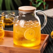 NICHIYOU 내열 유리 주전자 티포트 + 선물, 1.8L