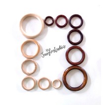 [정글스튜디오] 우드링 국내산 자작나무 3cm ~ 10cm 우드고리 마크라메 재료 DIY, 내추럴우드_5cm(3개)