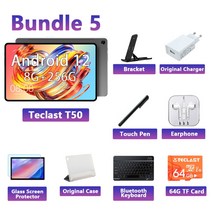 TeclastT5011인치2K태블릿 안드로이드12 2000x1200 8GBRAM UNISOCT616옥타코어 4G네트워크 C타입 고속충전, 06JP, 10256G번들5