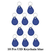 RFID 액세스 제어 복제 배지 NFC 스마트 칩 0 블록 재기록 복사 키 Fob 13 56MHZ 1K S50 복사기 태그 5 10 피스, 10PCS-UIDK-Blue
