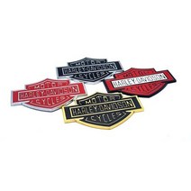 D21 할리데이비슨 모터사이클 엠블럼 스티커 뱃지, 레드