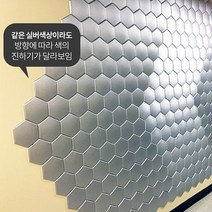 DIY 아트 쿠션타일 육각(187x162mm) 양면테프 간단시공 안전푹신 쿠션 방음 단열 인테리어 산뜻, 색상/골드