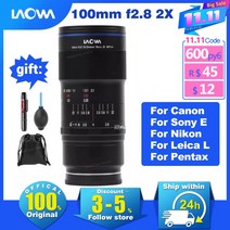 Venus Optics Laowa 100mm f/2.8 2X 수동 조리개 울트라 매크로 카메라 렌즈 Canon EF Pentax PK Nikon 렌즈 pk Yongnuo YN35, for Canon_EF (Manual Aperture)