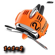 1+1 차량용 정품 프로펠러 파일럿 알루미늄 합금 자동차 송풍구 방향제 (선물용 고급 케이스 + 리필 향 10p 포함), 에디션 오렌지, 에센셜 오일, 2개