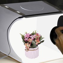 포터블 LED 포토박스 듀얼라이트 22X23CM 포토박스추천 홈스튜디오 귀걸이촬영 쥬얼리촬영조명