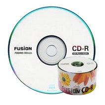퓨전 CD-R 700MB 52x 래핑 50장 공시디 공미디어