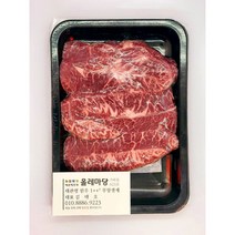 (SALE)대관령 무항생제 도매 한우투뿔 스테이크 건강한 소고기 숙성 부채살 올레마당, 200g