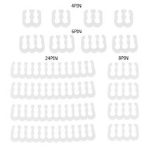16pcs 케이블 배선 빗 클램프 4/6/24 컴퓨터 CPU GPU 마더 보드 용 핀, 하얀색