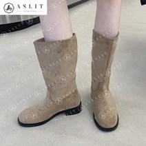[애슬릿] 데일리 돈피 가죽 스웨이드 롱 부츠_