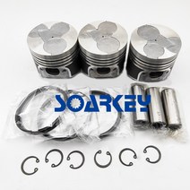 Isuzu 3AE1 굴삭기 엔진에 맞는 STD 피스톤 키트 링 3 세트, 한개옵션0