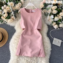 글로벌히스 4컬러 라운드넥 민소매 나시 트임 미니 원피스 여름 여자 여성 여행 해변 휴가 비치 바캉스 GH30-377