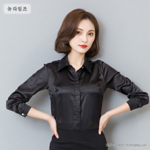 여성 블라우스 새틴 광택 실크셔츠 오피스룩BQ1020