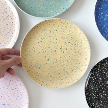 점박이 테라조 도자기 플레이트 6color, 민트