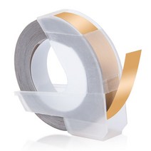 Tpclr 호환 Dym 3D 벨 테이프 프린터 엠보싱 리본 벨링 기계 1610 Mtex E101, Champagne Gold, [16] Chmpgne Gld