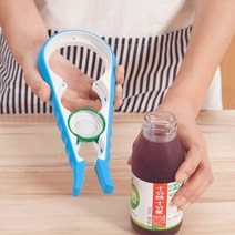 지화자스토리 주방용 8사이즈 호환 유리 병뚜껑 딸기잼 멀티 오프너, 블루, 1개