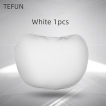 자동차목쿠션 TEFUN 테슬라 모델 Y용 머리 목 가죽 시트 쿠션 액세서리, 2.WHITE, 1개