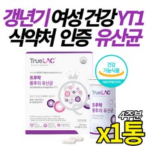 식약처 인정 국내 최초 개별 인정 여성 갱년기 yt1 유산균 프로바이오틱스 와이티원 갱년기 장 건강 기능성 애시도필러스 YTI 50대 60대 70대 여자, 1통x 28캡슐 (4주분)