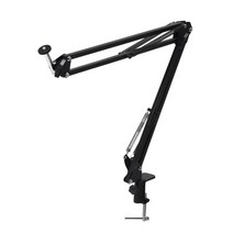 로지텍 웹캠 C922 C930E C615 용 조정 가능한 데스크탑 클램프 서스펜션 붐 가위 암 마운트 스탠드 홀더, 검은색