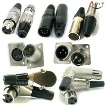 ADIT XLR 마이크캐논 마이크잭 3P 벽부형 라인용 샷시용 젠더 커넥터, ai0330_커넥터